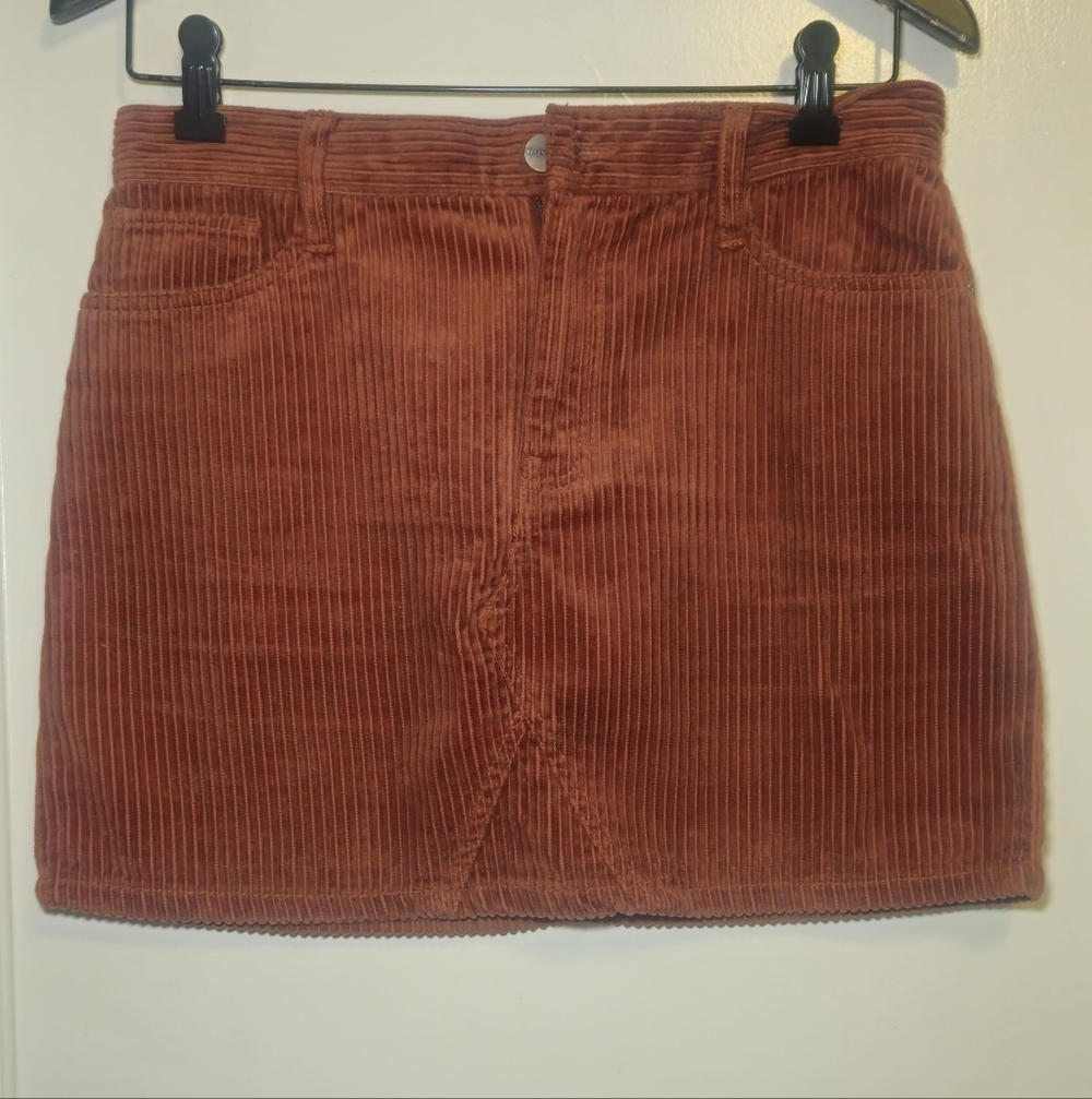 Sanctuary Corduroy Mini Skirt in Warm Rust